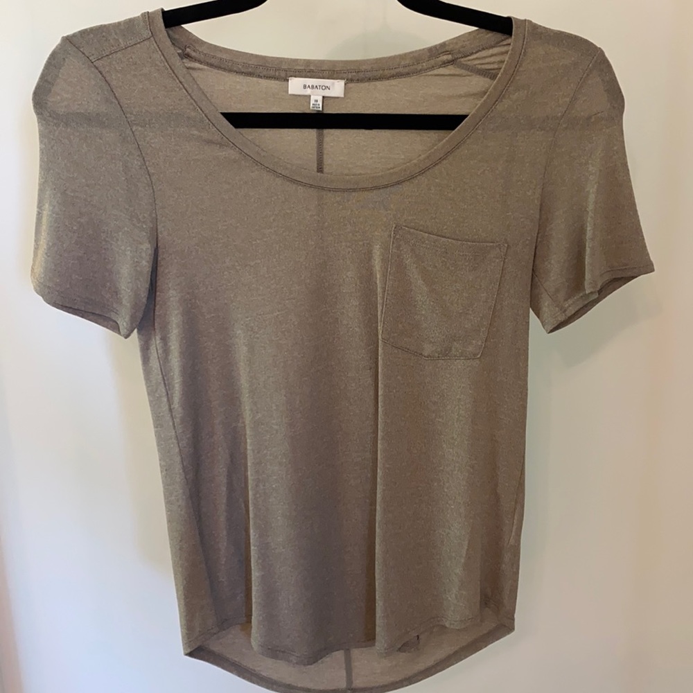 Aritzia Babaton taupe short sleeve T-shirt